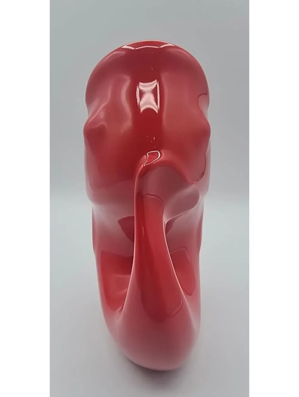 Vintage GurglePot Large Red Fish Pitcher Vase 42 oz Ceramic Gluggle Jug